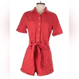 Urban Outfitters Bright Red Top with Label Detail